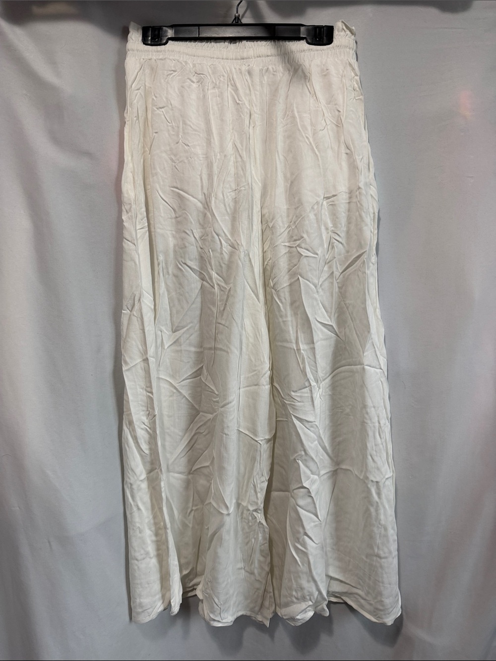Women's White Wide-Leg Drawstring Pants - Picture 5 of 9